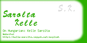 sarolta kelle business card